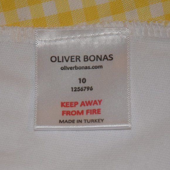 Oliver Bonas Yellow/ White Dress size 12 - Picture 13 of 14